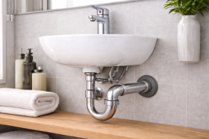 Waschbecken Abfluss in einem Badezimmer