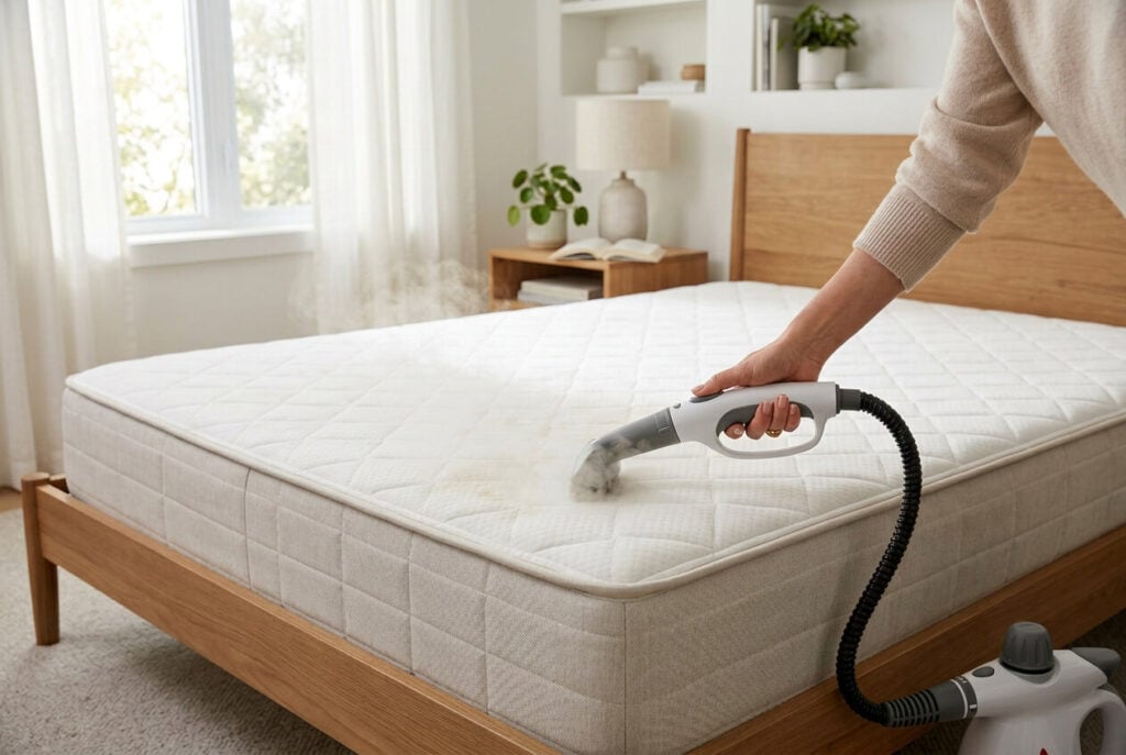Matratze reinigen mit einem Dampfreiniger