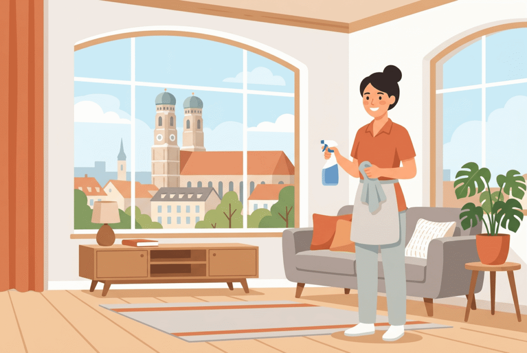 Cleaner in a Munich apartment – cleaning service Munich for expats
